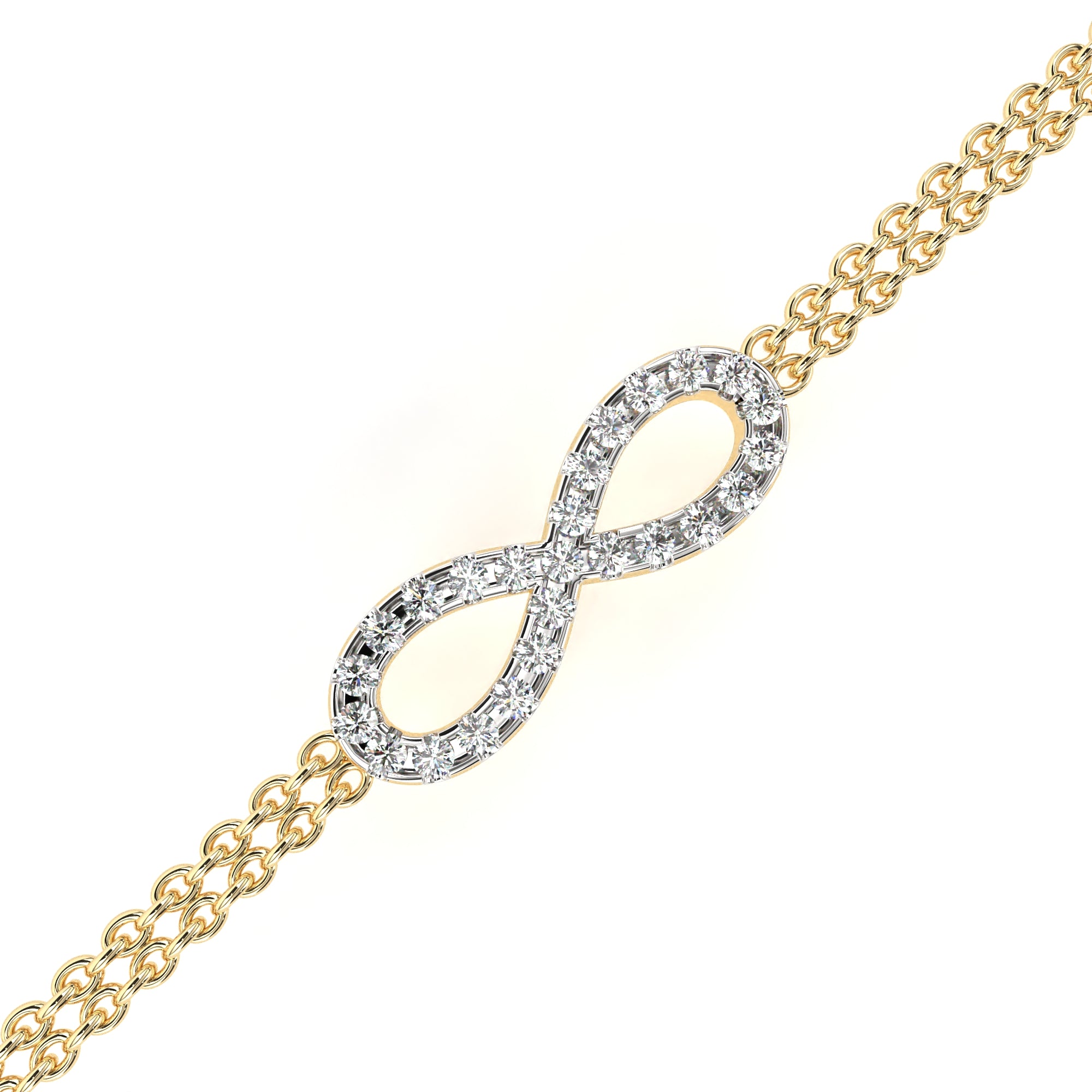 Solitairekart 0.39ct Round Cut Natural Diamond Bracelet-HI Color. VS-SI Clarity